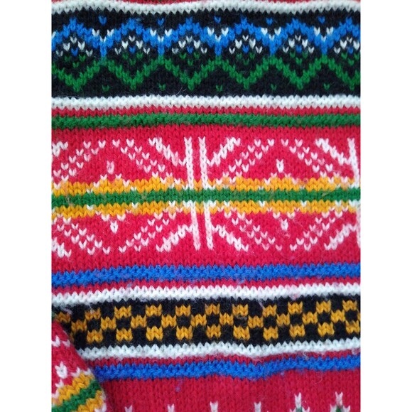 Cosby Coogi StyleVintage 80/90s David Karp Wool Blend Sweter Nordic Fair Isle UK - Picture 4 of 5